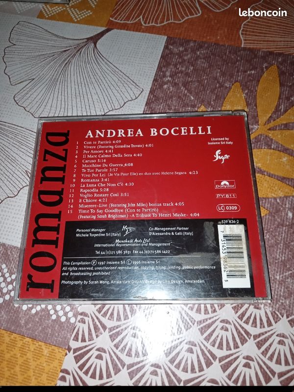 Cd ANDREA BOCELLI (image 2)