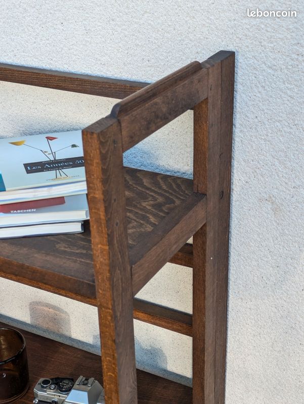 Étagère pliante vintage en chêne – années 50/60 (image 5)