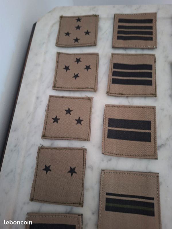 Lot gratons de combat - galon de combat - de soldat de 1ere classe a general d'armee (image 5)