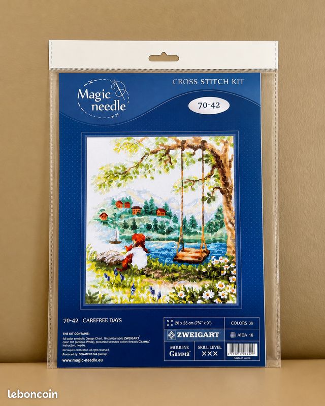 Kit NEUF broderie point de croix « Jours d’insouciance » Magic Needle (image 3)