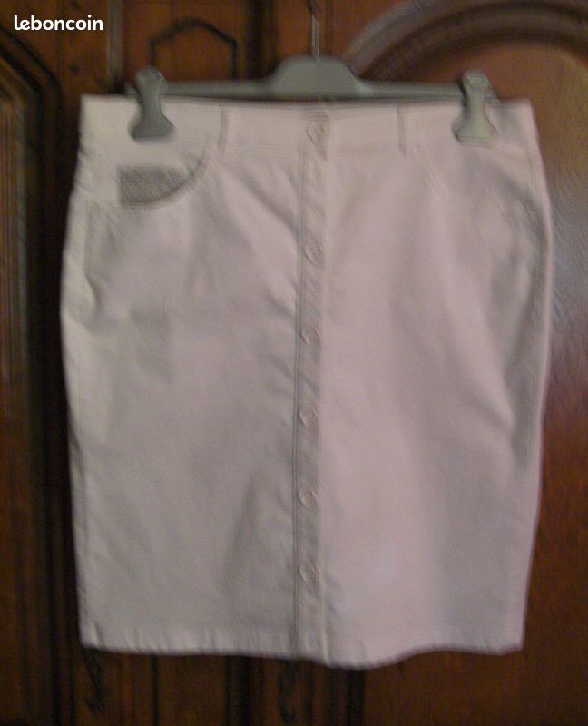 Jupe blanche SAINT-HILAIRE - Taille 44 (image 1)
