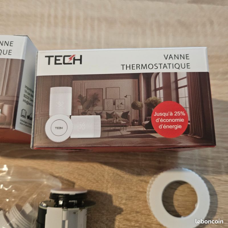 Lot de 2 tête thermostatoque connecté tech neuf + passerelle zigbee tech neuf (image 3)