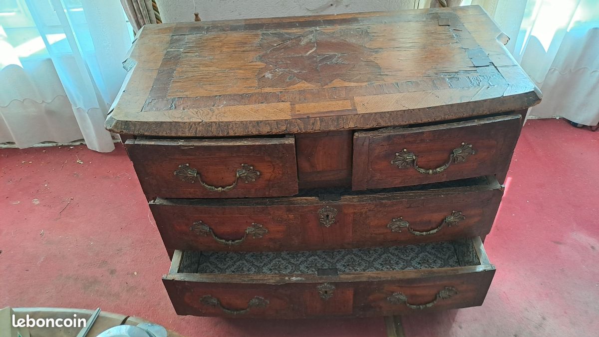 Commode ancienne marqueterie à restaurer (image 3)