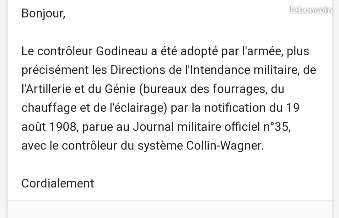 Contrôleur Godineau , ww1 (image 4)