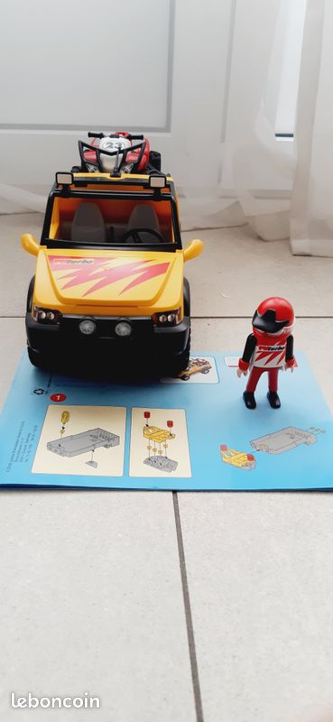 PLAYMOBIL 4228 Pick-up et quad de course rouge (image 2)