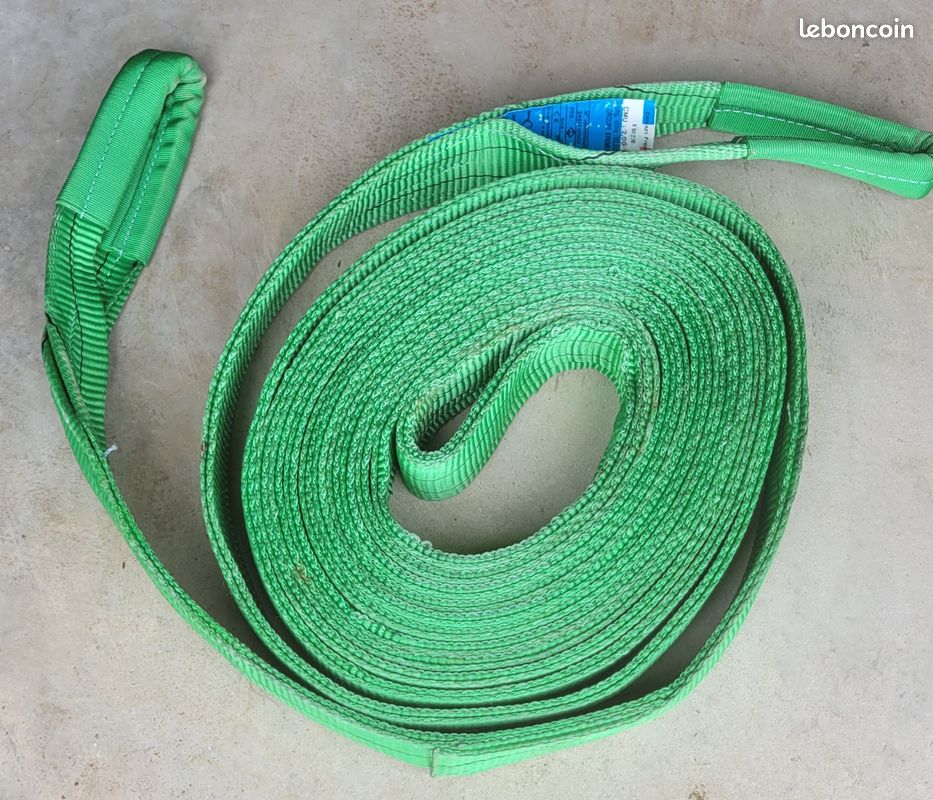 Sangle de levage plate 6 Tonnes - EAR CABLE EN ACIER Sangle de levage plate 6 Tonnes - EAR CABLE EN ACIER