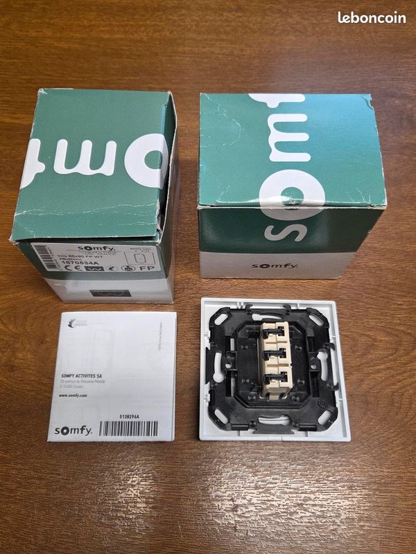 Lot De 5 Interrupteurs Inverseurs SOMFY Inis Uno Inteo - Réf. 1800004A - Neufs