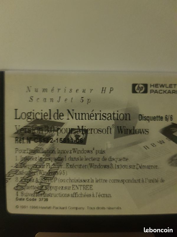 Disquette logiciel de numération HP (image 8)