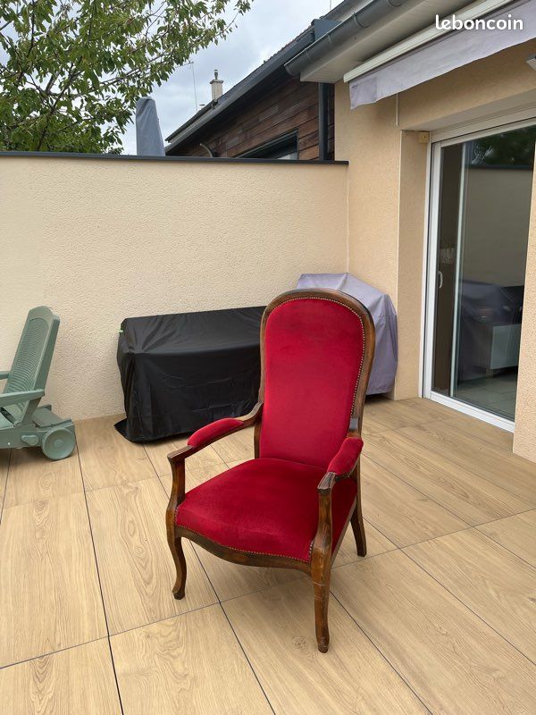 Fauteuil voltaire rouge (image 4)