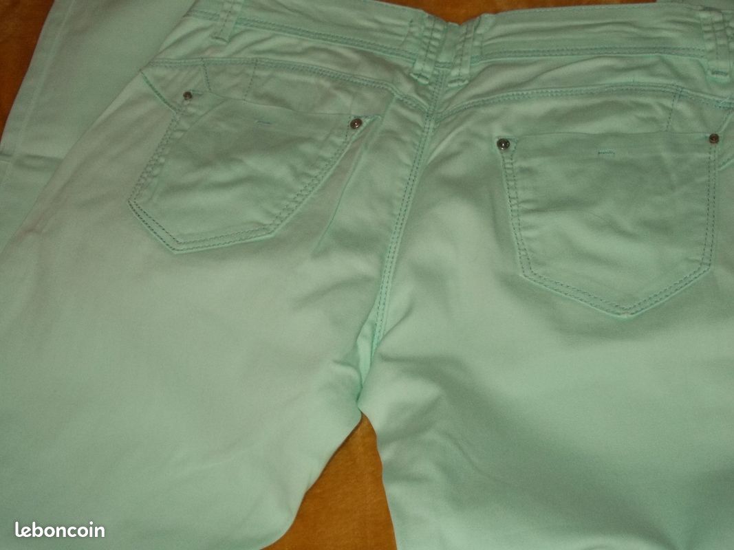 Pantalon vert anis push up 40 (image 3)