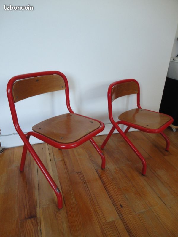 Chaises d'écoles vintage Hitier Années 60 (image 1)
