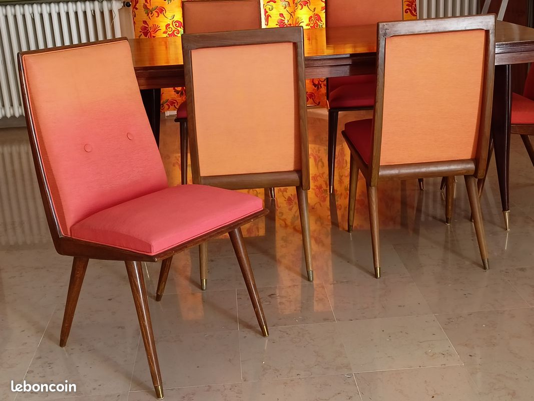 6 chaises années 60 style scandinave (image 1)