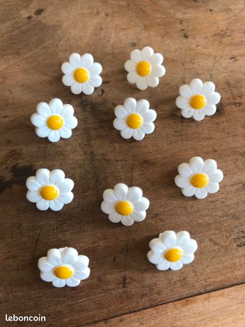 Boutons Fleur Marguerite 1 Cm, 1 Bouton Forme Fleur Marguerite