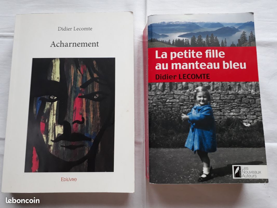 Roman/ Thriller - neufs - Lot 2 livres- La petite fille au manteau bleu et Acharnement de D, Lecomte (image 1)