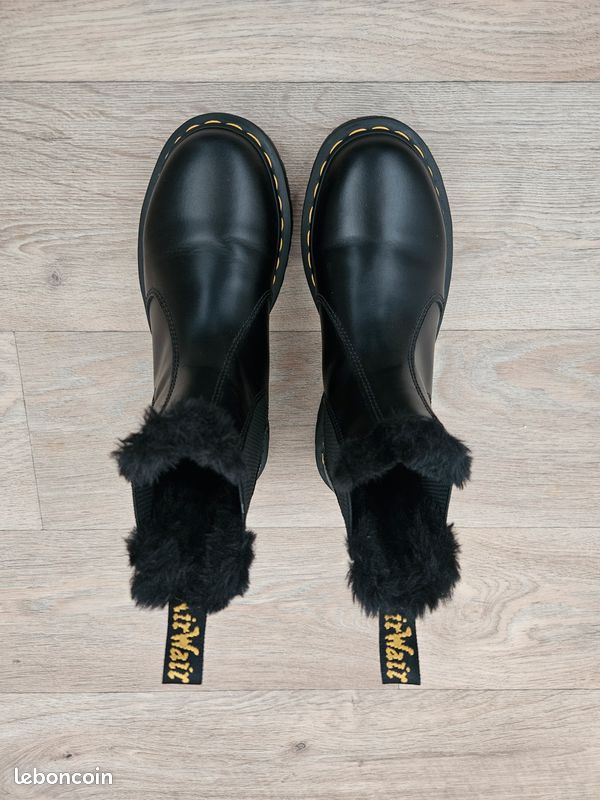 Bottines Chelsea Dr. Martens Leonore Fourrées Cuir Marron - Pointure 42 (US 10), Neuves Avec Boîte