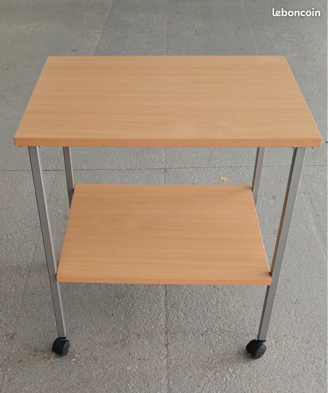 Table desserte roulante 2 plateaux (image 1)