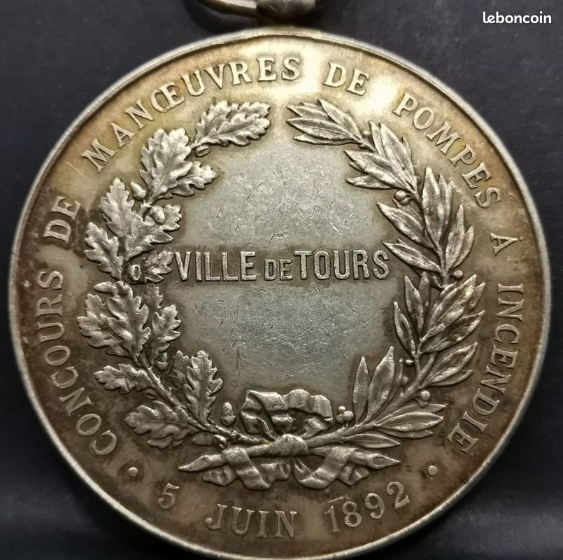 MÉDAILLE EN ARGENT, CONCOURS DE MANŒUVRE DE POMPES À INCENDIE, 29 MAI