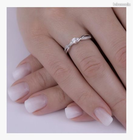 Silvego Bague de Fiançailles Argent 925/1000 avec Swarovski