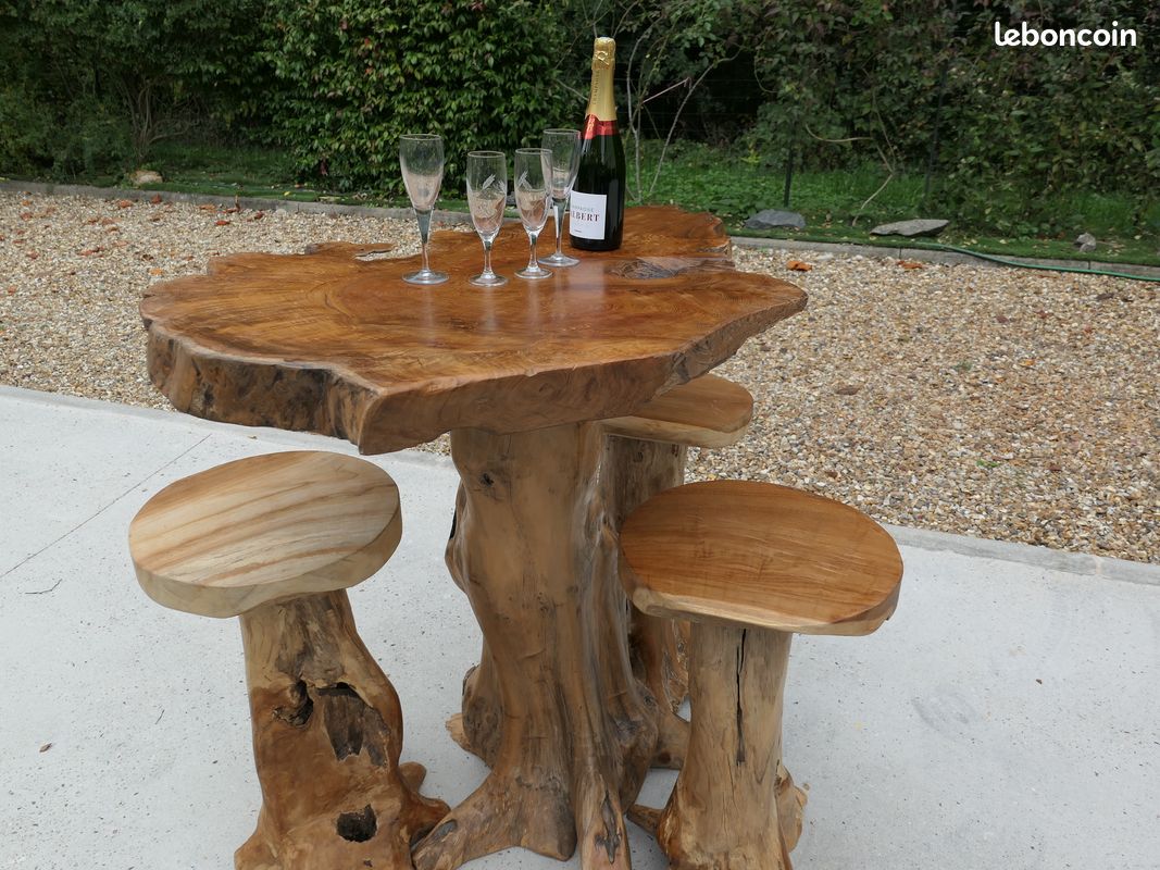 Table De Jardin Et Tabourets 3 Pcs Bois D'acacia Rotin PE Gris Comfortxl 94656425