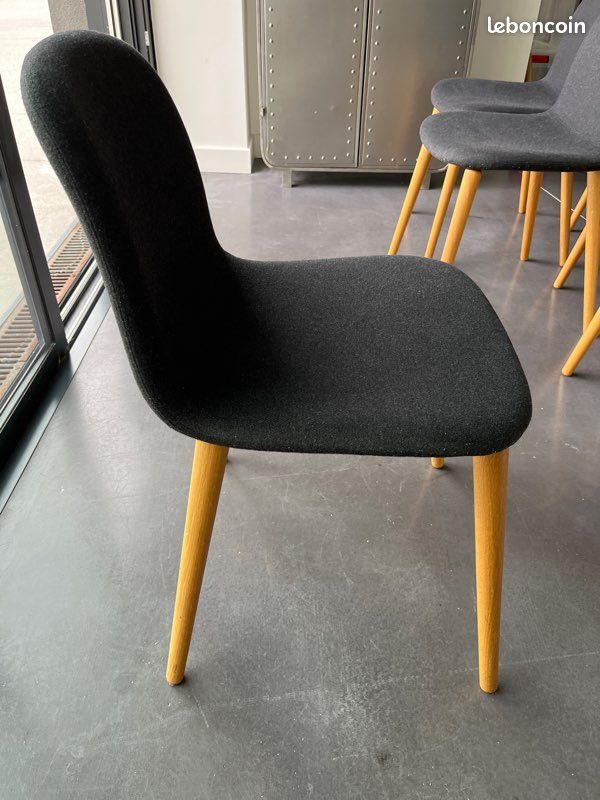 Lot de 6 Chaises en tissu anthracite (image 8)