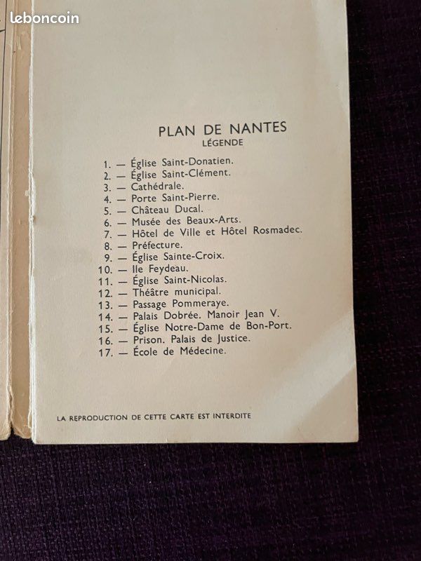 Plan touristique de Nantes 1950 (image 4)