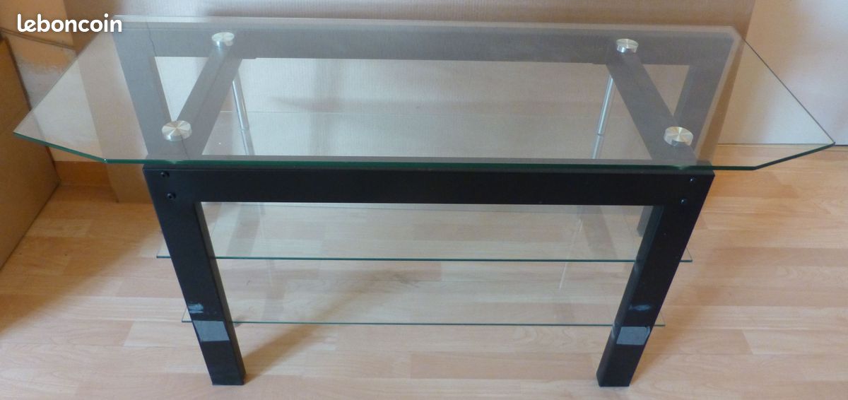 Table basse TV métal-verre (image 2)