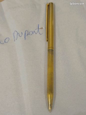 Stylo Plume Dupont Classique En Argent 925 Vermeil Doré - Occasion Comme Neuf - Recharge Fournie