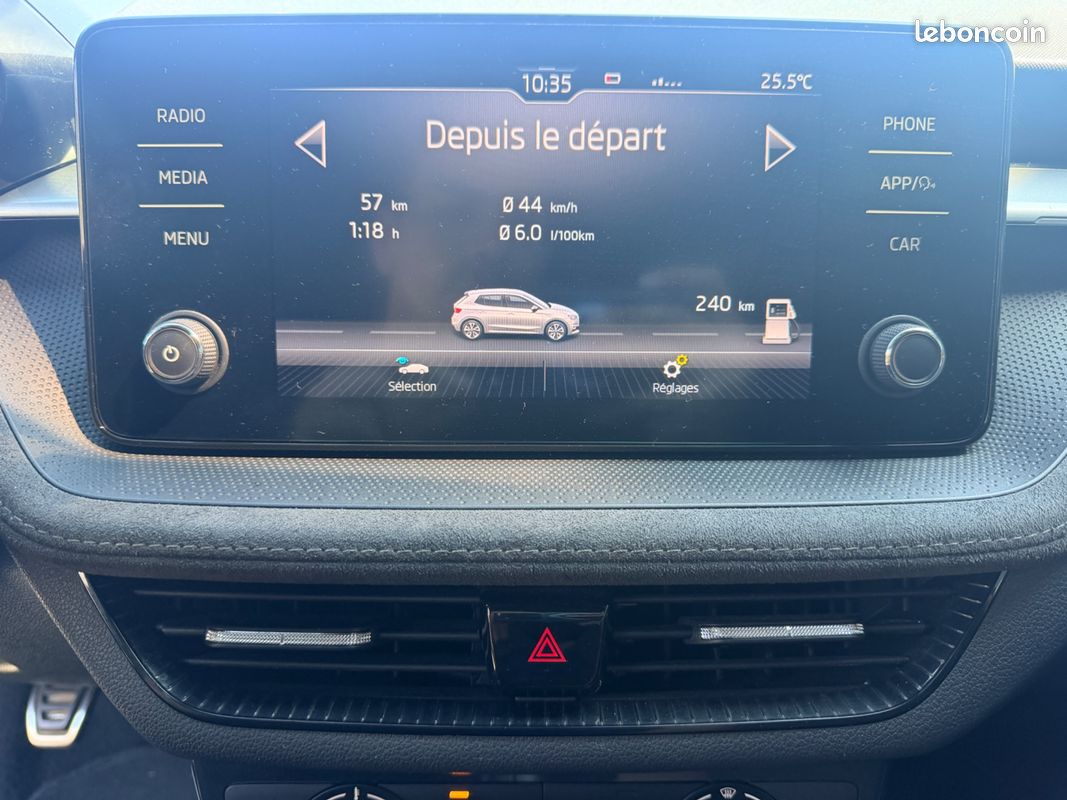 SKODA FABIA 1.0 TSI 95 CH SPORT EDITION + CAMERA DE RECUL + CARPLAy (image 18)