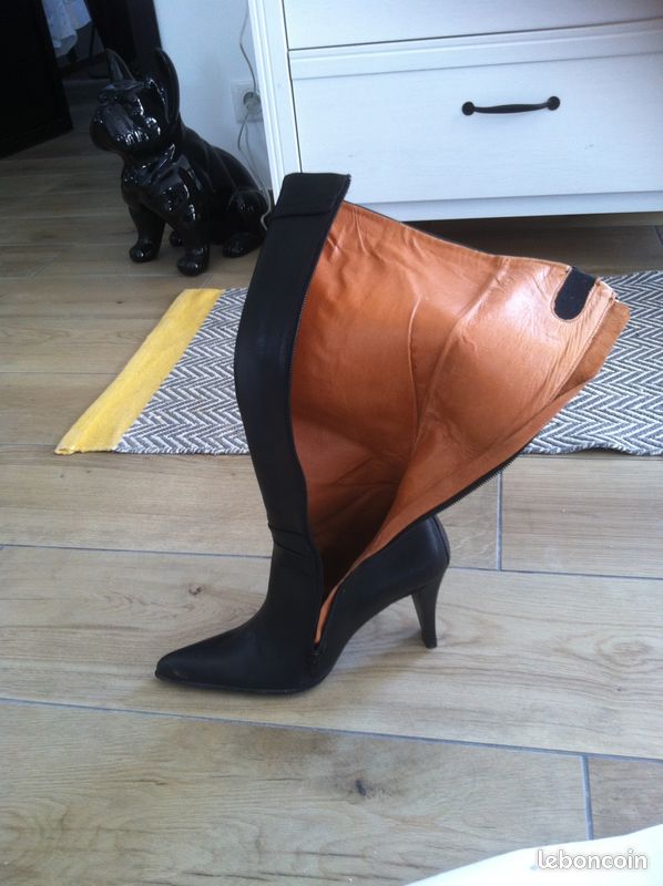 Bottes en cuir noires (image 2)