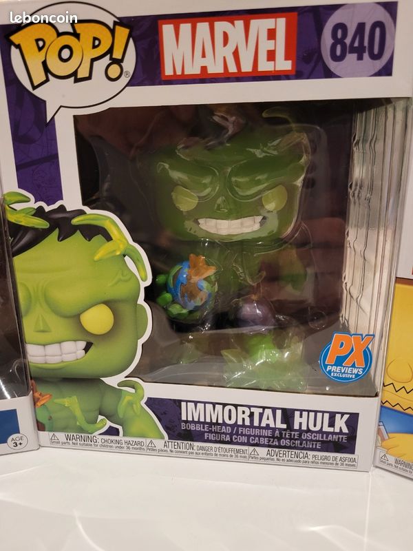 Lot de figurines Funko Pop Neuve Stars Wars Figrin d'An #48 The Simpson Comic Book Guy #832 et Marvel Hulk #840 neuve (image 3)