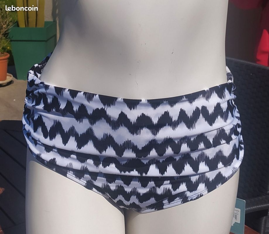 Bas de maillot 42 (EU40, UK14, IT46), noir et blanc, marque