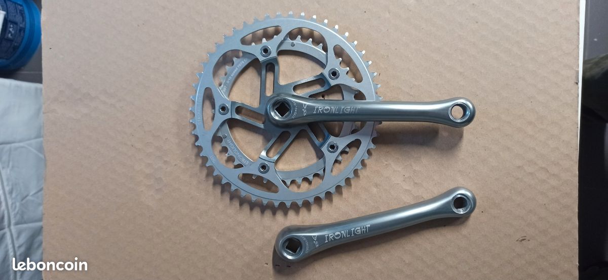 Ancien pédalier titane Galli années 80 italien RARE comme