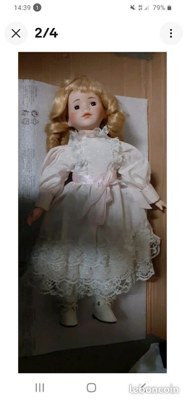 Ancienne poupée tête porcelaine parleuse Léon Prieur mon