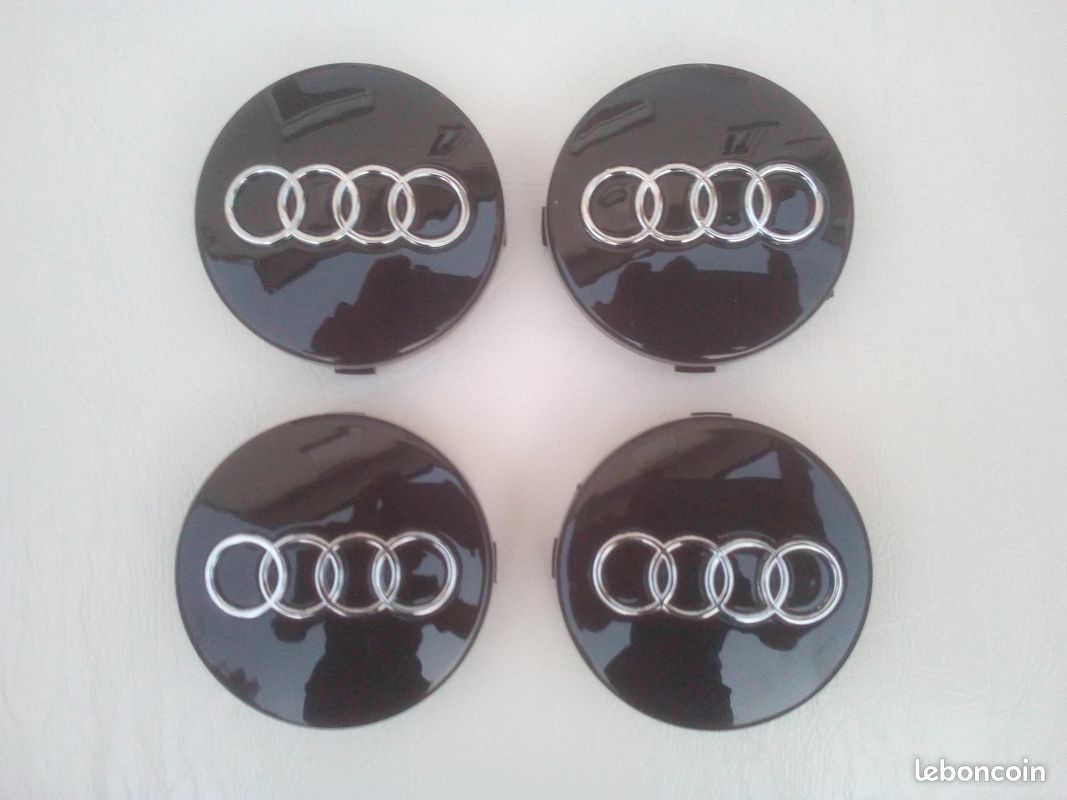 Lot de 4 Centres de roue cache moyeu Noir 60mm AUDI A1 A2 A3 A4 TT