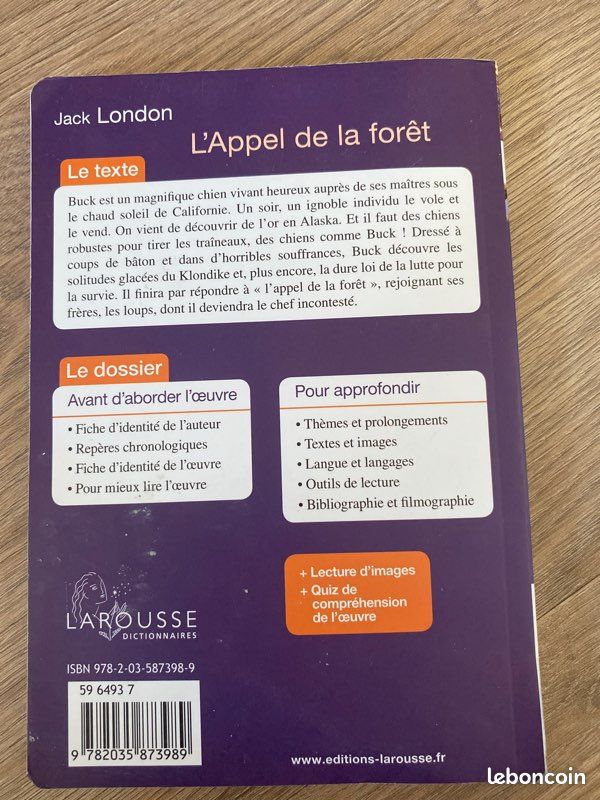 Livre L’appel de la forêt Larousse (image 3)