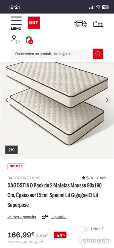 2 matelas neuf (image 3)