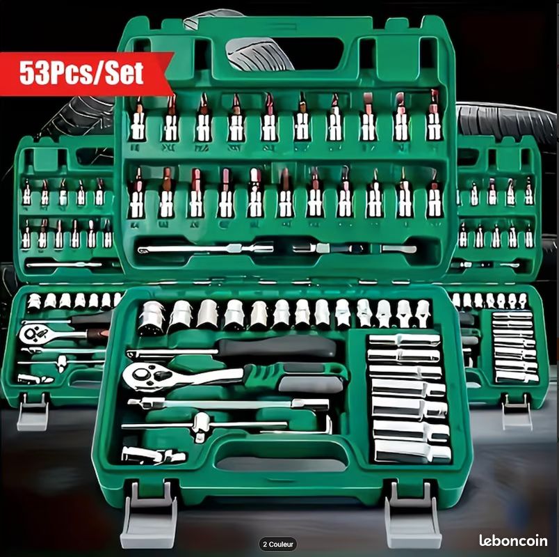 Ensemble outils douilles et cliquets 53 piĂšces - Neuve - Livraison en 6 jours âââ (image 1)