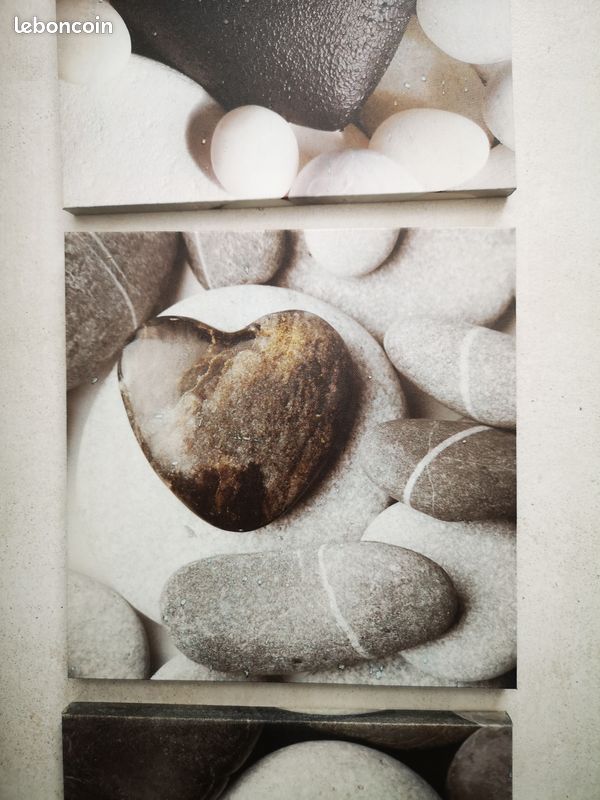 Triptyque tableaux "nature galets" (image 2)
