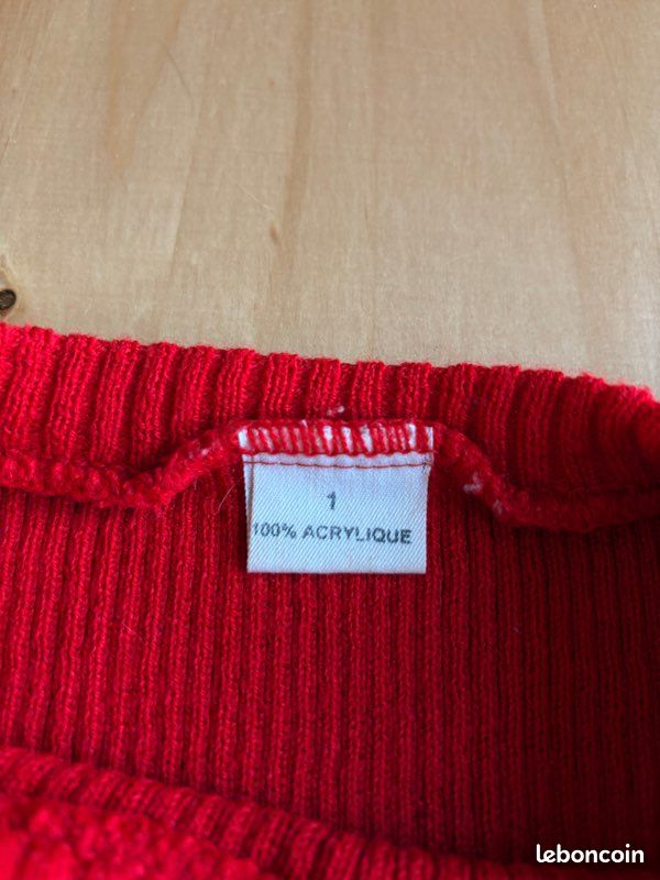 Pull rouge simple élégant – coupe slim – taille S (image 15)