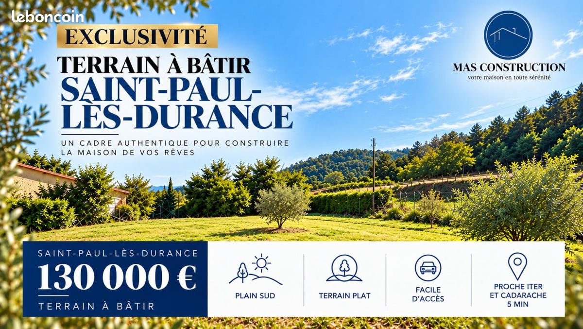 Terrain 491 m² · à Saint-Paul-lès-Durance · 130 000 €