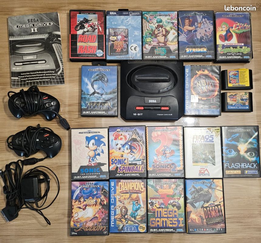 Contrôleur câblé - Sega Stick sans fil rétro pour Sega Mega Drive 2, console de jeu vidéo Sega