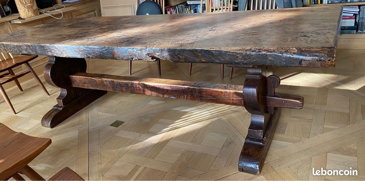 Très grand table de ferme en chêne (image 1)
