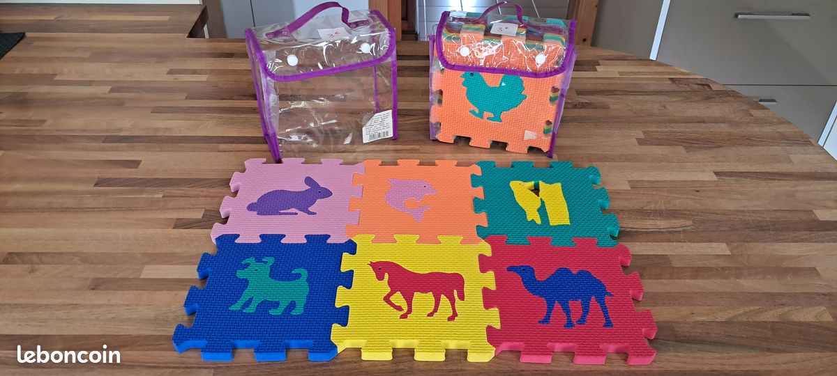 Lot De 9 Tapis Puzzle Fruits 30 Cm – Mousse EVA – Apprentissage Ludique – Motricité Et Créativité – Intérieur/Extérieur