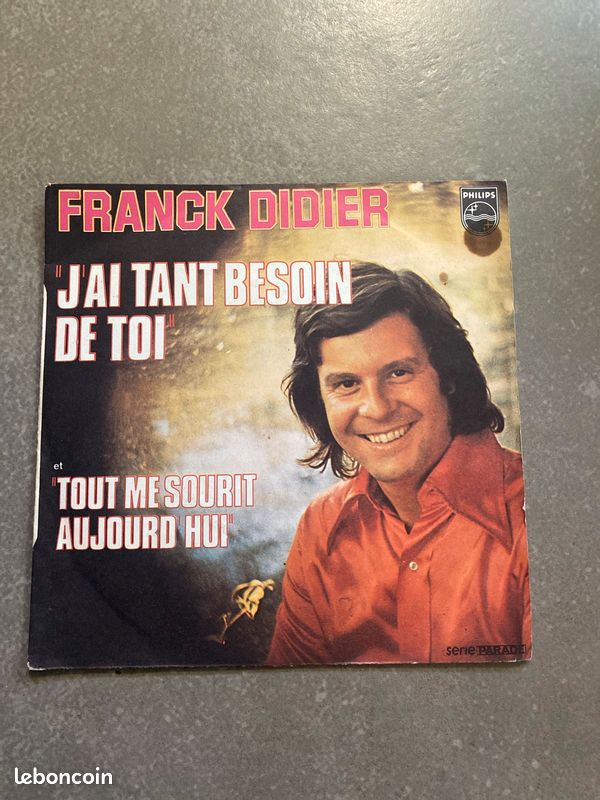 Disque vinyle 45 tours Franck Didier (image 1)