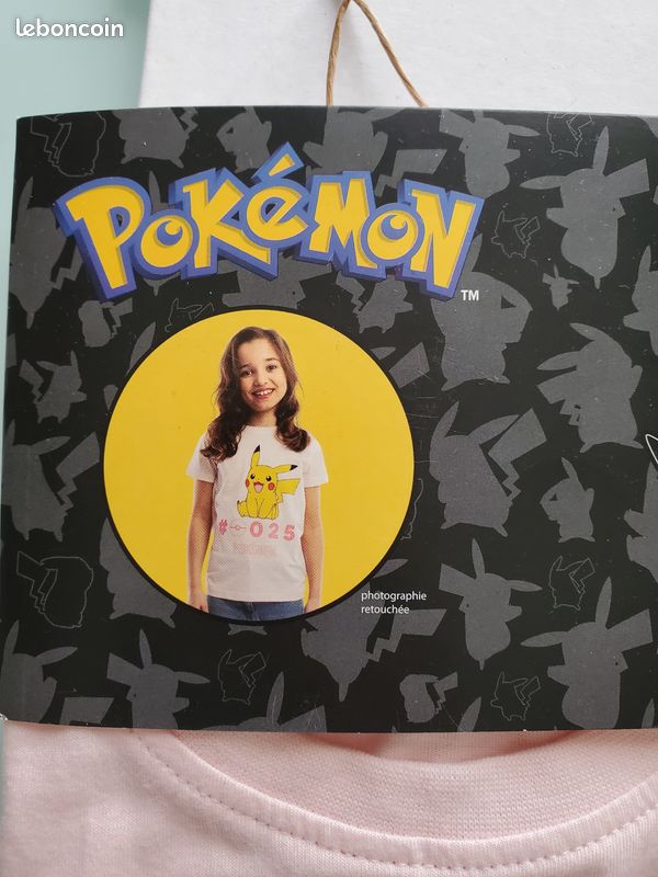 Tee-shirt Pokemon Pikachu - taille 146 152 - neuf (image 2)