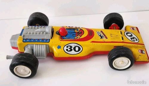 Ancienne Voiture Joustra Formule 1 N°30 N° 3 Tôle + Plastique A Friction France (image 9)