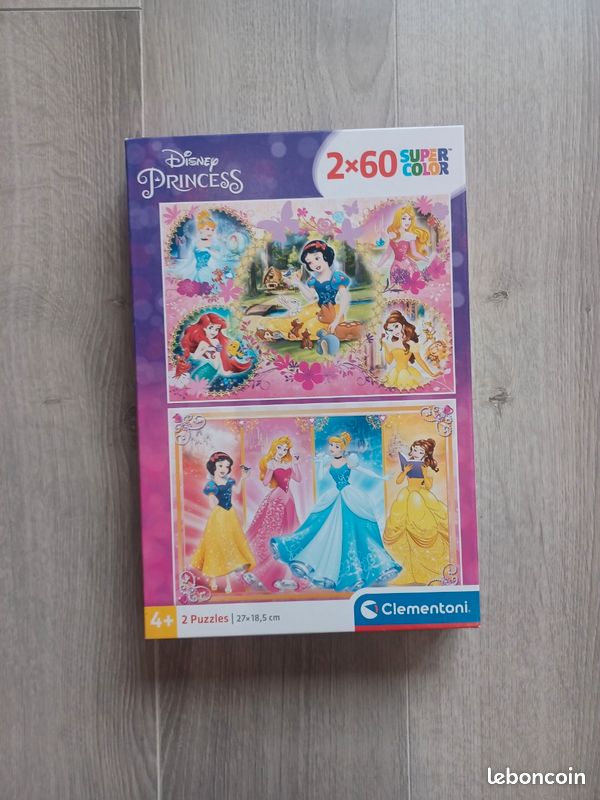 Puzzle princesses Disney 2x60pcs Clementoni (image 1)