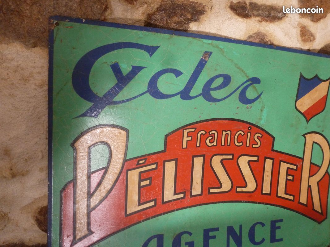 Plaque publicitaire cycle ancien 1920-1930 - Collection