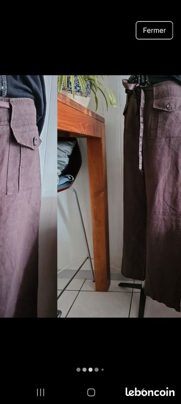 pantalon femme 100% lin Burton taille Fr 42 Int L pantalon femme 100% lin Burton taille Fr 42 Int L