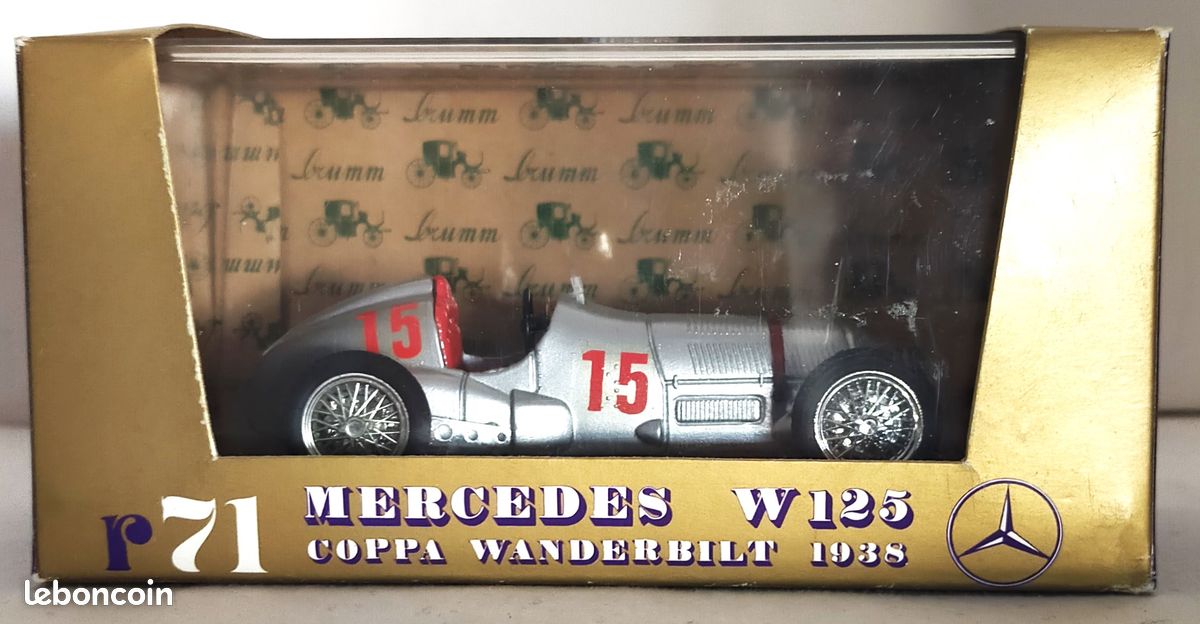 mercedes benz w125 gp1938 c. wanderbilt brumm r71 1:43